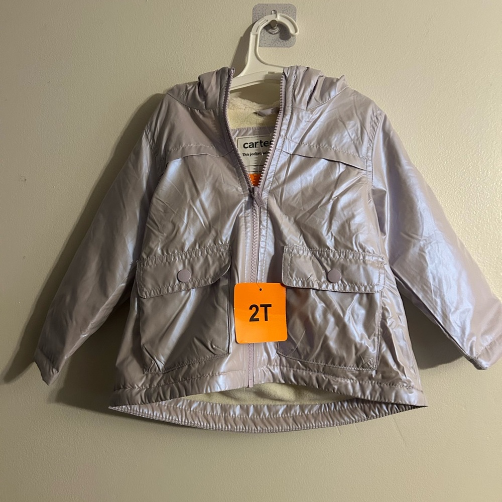 Carter's Toddler Hooded Raincoat in Light Lavender